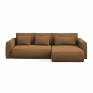 Rozkładany/ze schowkiem narożnik (prawostronny/z szezlongiem) w kolorze terakoty Kapua – Makamii obraz