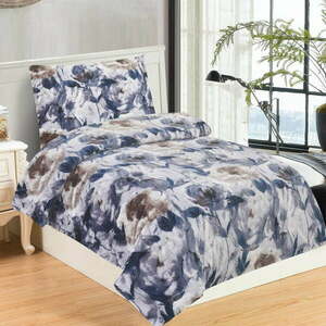 Fioletowa pościel jednoosobowa z mikropluszu 140x200 cm Riana – My House obraz