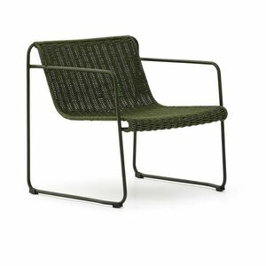 Zielony metalowy fotel ogrodowy Maurina – Kave Home obraz