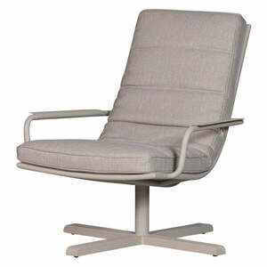 Szarobeżowy metalowo-tapicerowany fotel ogrodowy Coosa – WOOOD obraz