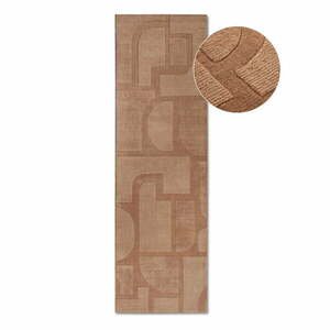 Brązowy wełniany chodnik tkany ręcznie 80x250 cm Alexis – Villeroy&Boch obraz