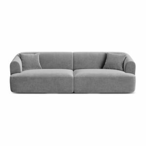 Jasnoszara aksamitna sofa 255 cm Campi – Cosmopolitan Design obraz