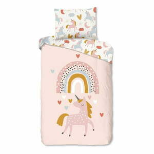 Różowa bawełniana pościel dziecięca jednoosobowa 140x200 cm Unilove – Good Morning obraz