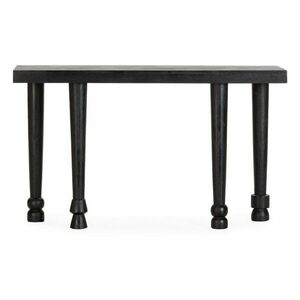 Czarna konsola z litego drewna mango 40x130 cm Inaya – MOME obraz