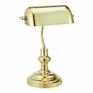 Lampa stołowa w kolorze mosiądzu ze szklanym kloszem (wysokość 42 cm) Bankers – Markslöjd obraz