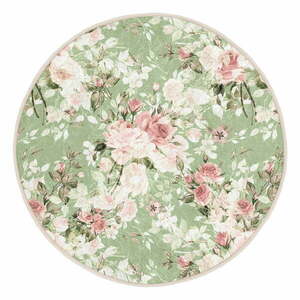 Jasnozielony okrągły dywan odpowiedni do prania i robotów sprzątających ø 100 cm Comfort – Mila Home obraz