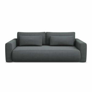 Ciemnoszara rozkładana/ze schowkiem sofa 238 cm Kapua – Makamii obraz
