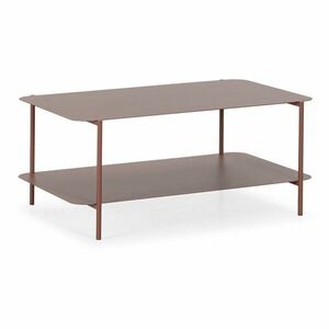 Metalowy stolik w kolorze terakoty 58x90 cm Beatrix – MOME obraz