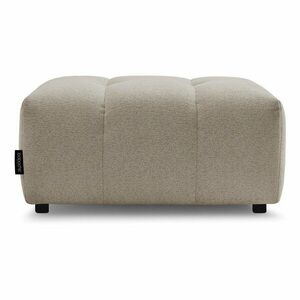 Beżowy podnóżek z tkaniny szenilowej Roxelane – Bobochic Paris obraz