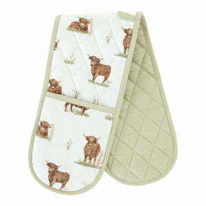 Bawełniana podwójna rękawica kuchenna Angus Highland Cow – Catherine Lansfield obraz