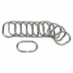 Szare haczyki do zasłony prysznicowej zestaw 12 szt. 4 cm Vitamine – douceur d'intérieur obraz