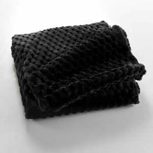 Czarny koc z mikfroflaneli 125x150 cm Mini Frosty – douceur d'intérieur obraz