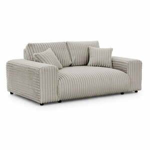 Jasnoszara sztruksowa sofa 178 cm Justin – Ropez obraz