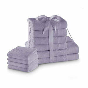 Lawendowe bawełniane ręczniki zestaw 10 szt. frotte Amari – Restilo obraz