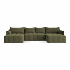 Rozkładany/ze schowkiem narożnik (w kształcie litery U) w kolorze khaki Moku – Makamii obraz