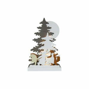 Świąteczna drewniana dekoracja dekoracja LED Star Trading Forest Friends, wys. 44 cm obraz