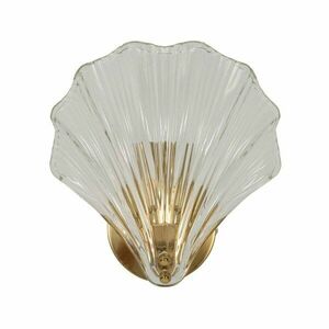 Szklany kinkiet w kolorze złota Da Muro Shell – Mauro Ferretti obraz