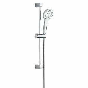 Zestaw prysznicowy ze stali nierdzewnej w kolorze srebra ze słuchawką prysznicową/z drążkiem z suwakiem 60 cm No. 2 – Allstar obraz