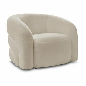 Beżowy obrotowy fotel z materiału bouclé Elina – Bobochic Paris obraz