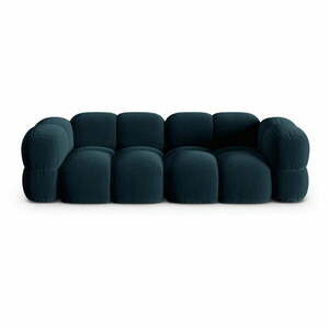 Ciemnoniebieska aksamitna sofa 250 cm Loretto – Cosmopolitan Design obraz