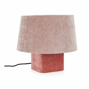 Różowa metalowa lampa stołowa z tekstylnym kloszem (wysokość 35 cm) Demra – Bizzotto obraz