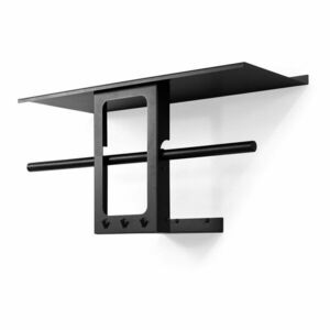 Czarny stalowy wieszak ścienny z półką 70 cm Luno Small – Spinder Design obraz