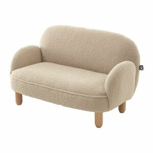 Beżowa sofa dla dzieci z materiału bouclé 89 cm Rocky – Vipack obraz