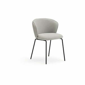 Jasnoszare tapicerowane fotele jadalniane zestaw 2 szt. Add – Teulat obraz