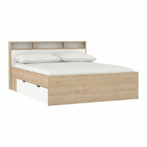 Łóżko dwuosobowe w dekorze dębu ze schowkiem bez stelaża 160x200 cm Ikast – Tvilum obraz