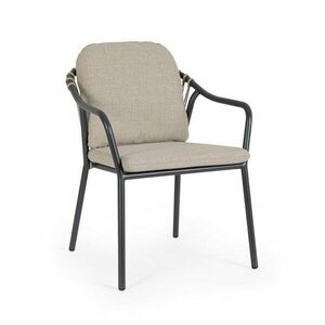 Jasnobrązowe metalowe krzesło ogrodowe Edvige – Bizzotto obraz