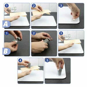 Zestaw 2 szklanych płyt ochronnych na kuchenkę Wenko Universal Tile obraz