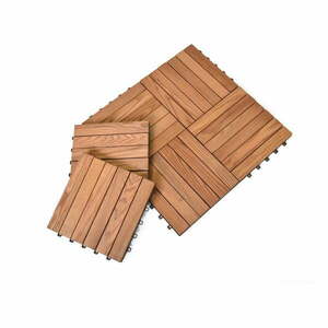 Płytki podłogowe z drewna jesionowego zestaw 6 szt. Rojaplast – Thermowood obraz