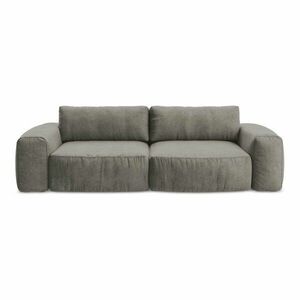 Szara rozkładana sofa z tkaniny szenilowej 275 cm Kuki – Makamii obraz