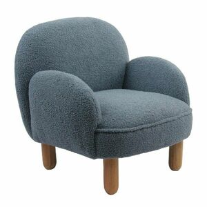 Niebieski fotel dziecięcy z materiału bouclé Rocky – Vipack obraz