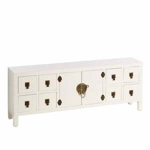 Biała niska komoda 130x50, 5 cm Oriente – Ixia obraz
