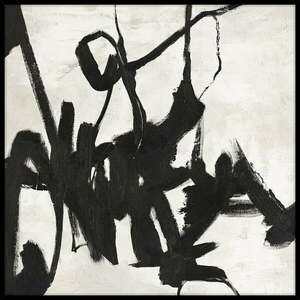 Ręcznie malowany obraz 100x100 cm Playblack 1 – Malerifabrikken obraz