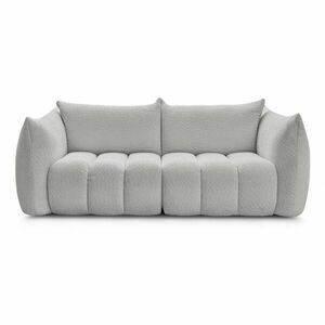 Jasnoszara sofa z materiału bouclé 234 cm Azra – Bobochic Paris obraz