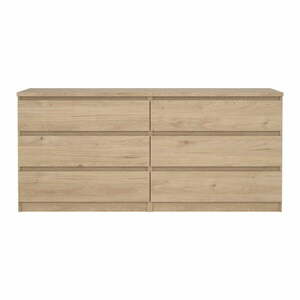 Komoda w dekorze dębu w naturalnym kolorze 154x70x50 cm Naia – Tvilum obraz