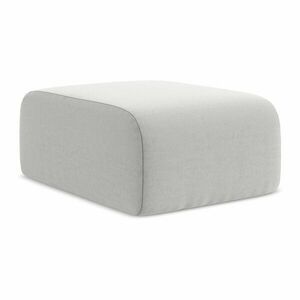 Jasnoszary aksamitny podnóżek Lani – Makamii obraz