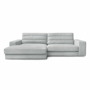 Jasnoszary aksamitny narożnik (lewostronny/z szezlongiem) Sierra – Bobochic Paris obraz