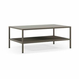 Szary metalowy stolik 60x100 cm Fayna – Marckeric obraz