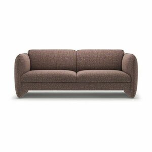 Brązowa sofa z tkaniny szenilowej 204 cm Georgia – Micadoni obraz