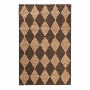 Brązowo-naturalny dywan z mieszanki juty tkany ręcznie 160x230 cm Effie Diamond – Flair Rugs obraz