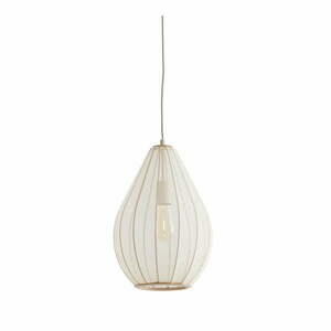 Beżowa lampa wisząca z tekstylnym kloszem ø 28 cm Itela – Light & Living obraz