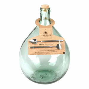 Szklane terrarium z narzędziami do uprawy roślin Esschert Design, 15 l obraz