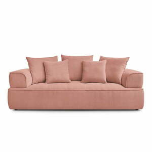 Różowa sofa z tkaniny szenilowej 237 cm Whesley – Bobochic Paris obraz
