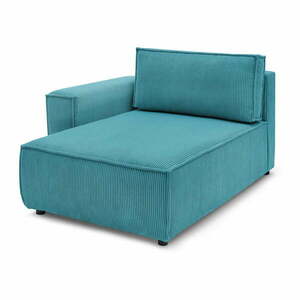 Niebieski sztruksowy moduł sofy (lewostronny) Nihad modular – Bobochic Paris obraz