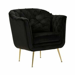 Czarny aksamitny fotel Budapest – Mauro Ferretti obraz