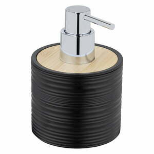 Czarny plastikowy dozownik do mydła 350 ml Lyon – Allstar obraz