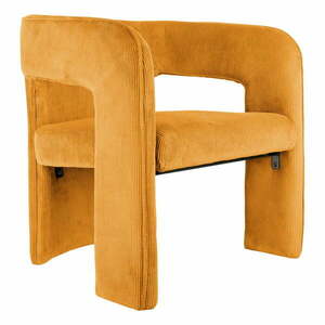 Sztruksowy fotel w kolorze ochry Vigor – Leitmotiv obraz